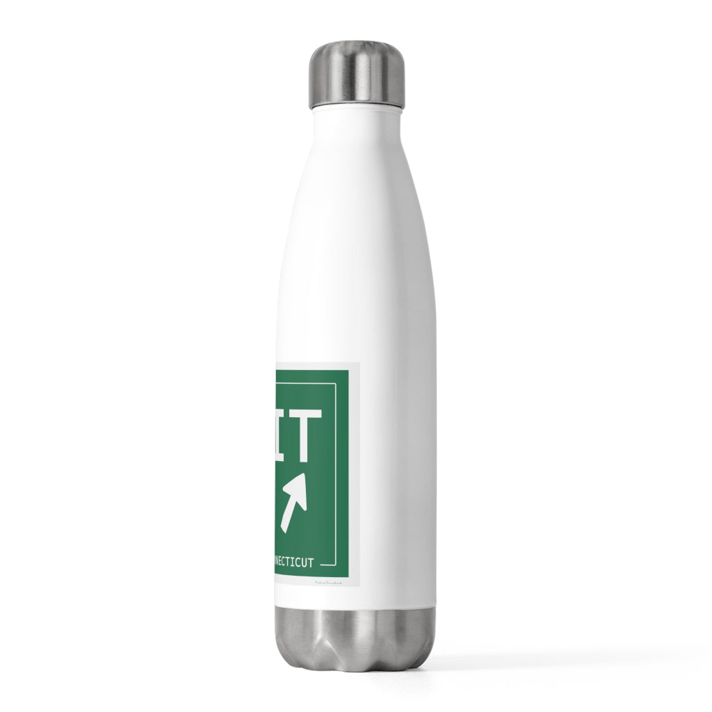 Merritt Parkway exit 31 water bottle -Greenwich connecticut gifts and merch by finding connecticut 