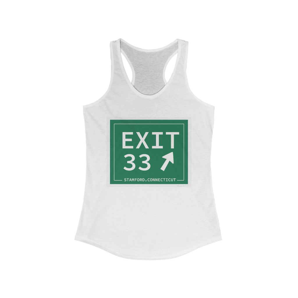 Merritt Parkway exit 33 women's tank top shirt - merritt parkway and stamford connecticut gifts and merch by Finding Connecticut 