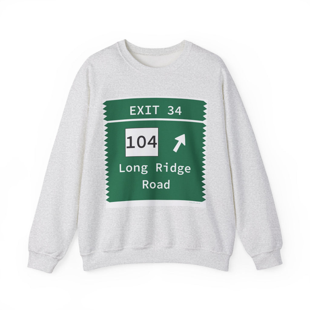 Merritt Parkway exit 34 unisex sweatshirt - Stamford Connecticut gifts and merch by Finding Connecticut 