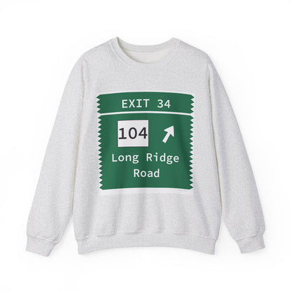 Merritt Parkway exit 34 unisex sweatshirt - Stamford Connecticut gifts and merch by Finding Connecticut 