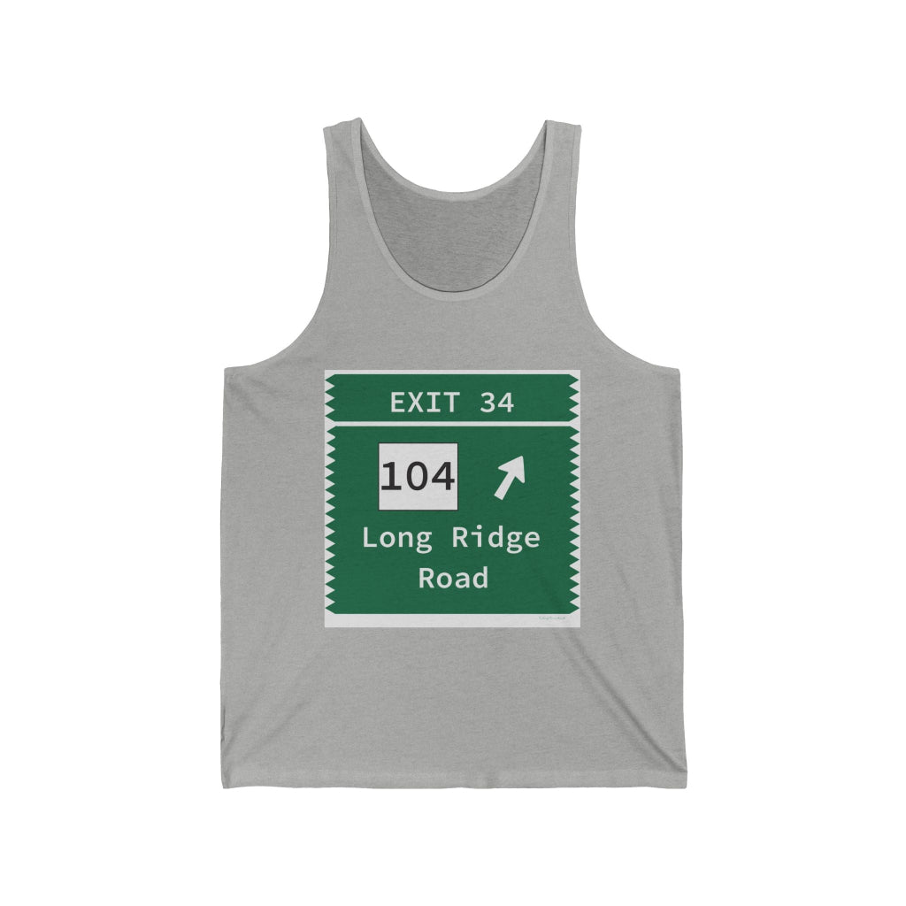 Merritt Parkway exit 34 unisex tank top shirt - stamford Connecticut gifts and merch by Finding Connecticut 