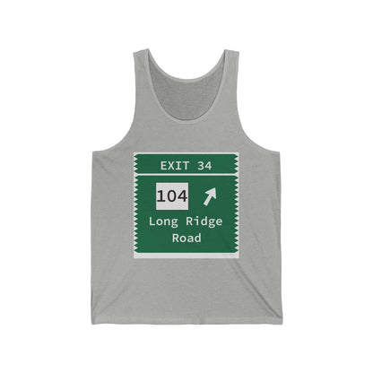 Merritt Parkway exit 34 unisex tank top shirt - stamford Connecticut gifts and merch by Finding Connecticut 