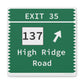 Merritt Parkway exit 35 wall art - merritt parkway and stamford connecticut gifts and merch by Finding Connecticut 