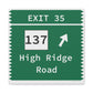 Merritt Parkway exit 35 wall art - merritt parkway and stamford connecticut gifts and merch by Finding Connecticut 