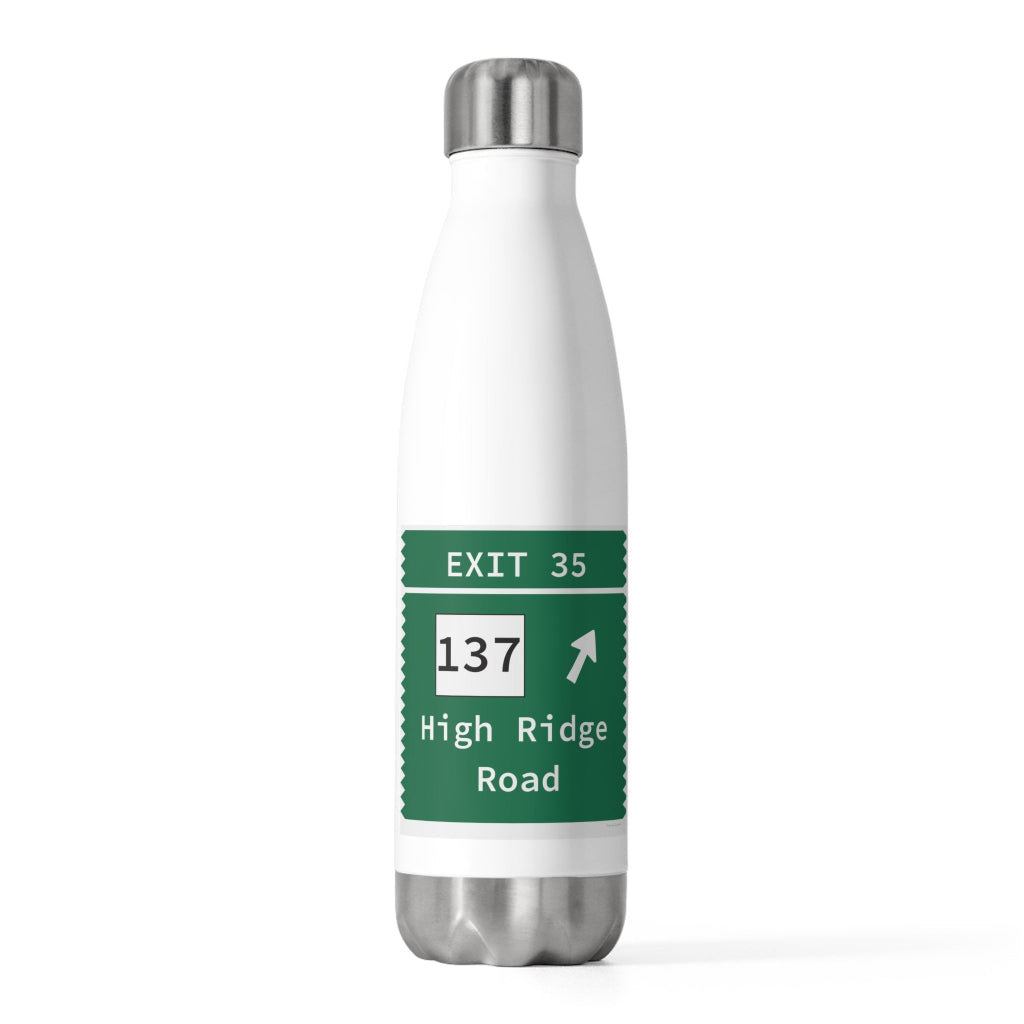 Merritt Parkway exit 35 water bottle - Merritt Parkway and stamford connecticut gifts and merch by Finding Connecticut 