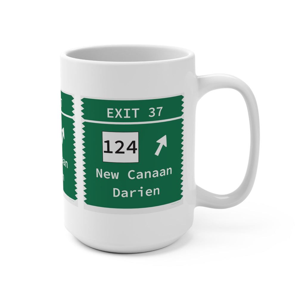 Merritt Parkway exit 37 mug - New canaan Connecticut gifts and merch by Finding Connecticut 