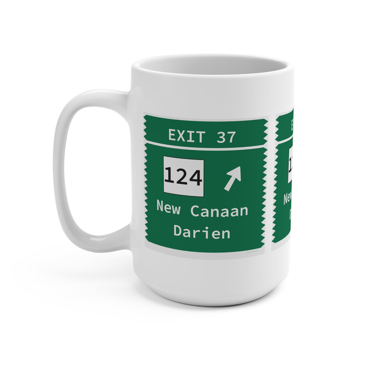 Merritt Parkway exit 37 mug - New canaan Connecticut gifts and merch by Finding Connecticut 