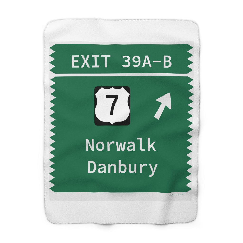 Merritt Parkway exit 39a-b blanket - norwalk connecticut gifts and merch by finding connecticut 