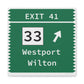 Merritt Parkway exit 41 wall art decor - merritt parkway and westport connecticut gifts and merch by Finding Connecticut 