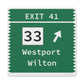 Merritt Parkway exit 41 wall art decor - merritt parkway and westport connecticut gifts and merch by Finding Connecticut 