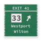 Merritt Parkway exit 41 wall art decor - merritt parkway and westport connecticut gifts and merch by Finding Connecticut 