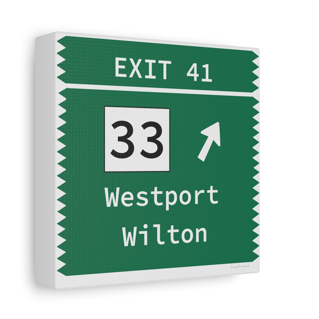 Merritt Parkway exit 41 wall art decor - merritt parkway and westport connecticut gifts and merch by Finding Connecticut 