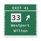 Merritt Parkway exit 41 wall art decor - merritt parkway and westport connecticut gifts and merch by Finding Connecticut 