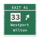 Merritt Parkway exit 41 wall art decor - merritt parkway and westport connecticut gifts and merch by Finding Connecticut 