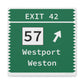 Merritt Parkway exit 42 wall art decor - merritt parkway and westport connecticut gifts and merch by Finding Connecticut 