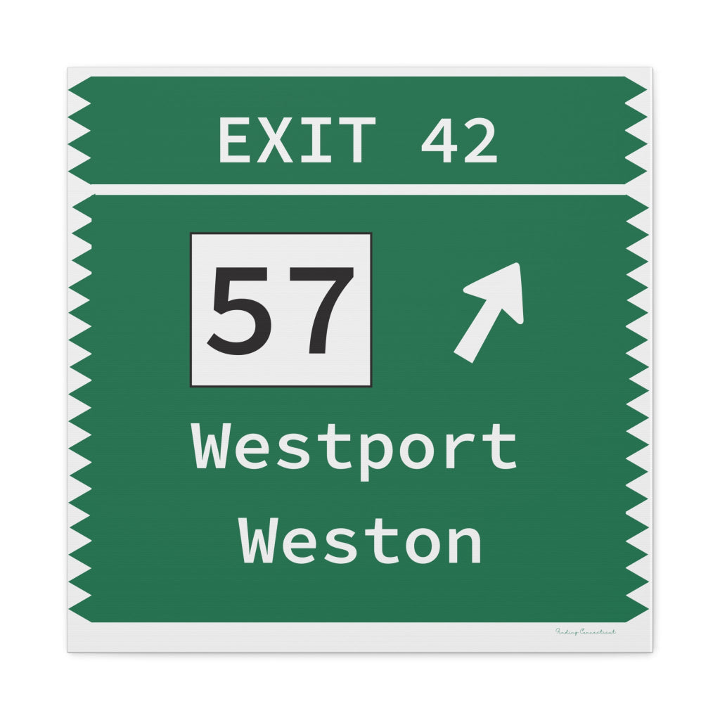 Merritt Parkway exit 42 wall art decor - merritt parkway and westport connecticut gifts and merch by Finding Connecticut 