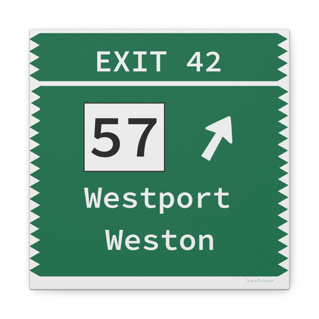Merritt Parkway exit 42 wall art decor - merritt parkway and westport connecticut gifts and merch by Finding Connecticut 