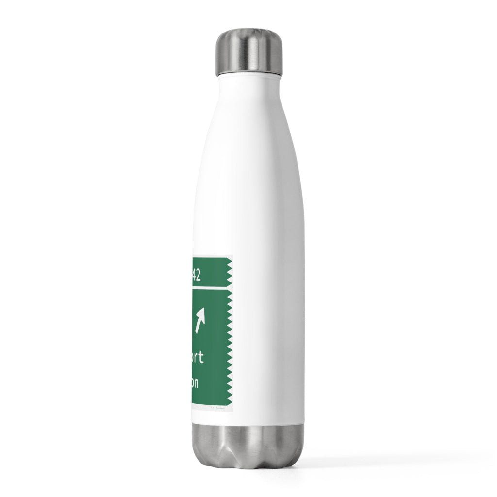 Merritt Parkway exit 42 water bottle - Merritt Parkway and Westport Connecticut gifts and merch by Finding Connecticut 