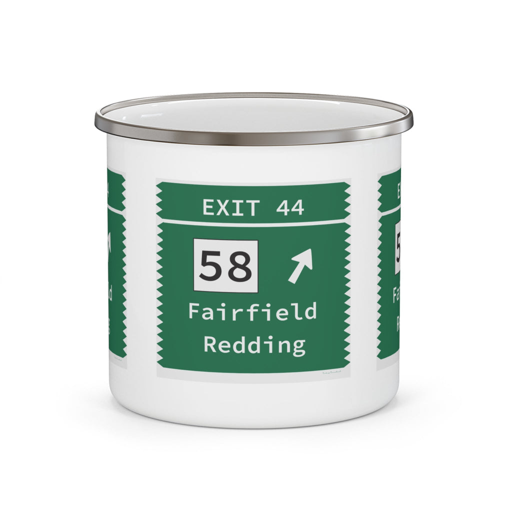 Merritt Parkway exit 44  camping mug- Merritt Parkway and Fairfield Connecticut gifts and merch by finding connecticut 