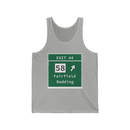 Merritt Parkway exit 44 unisex tank top - Fairfield Connecticut gifts and merch by Finding Connecticut 
