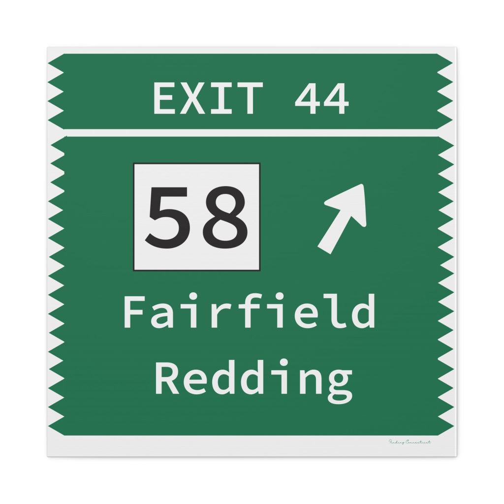 Merritt Parkway exit 44 wall decor - Merritt Parkway and Fairfield Connecticut gifts and merch by Finding Connecticut 