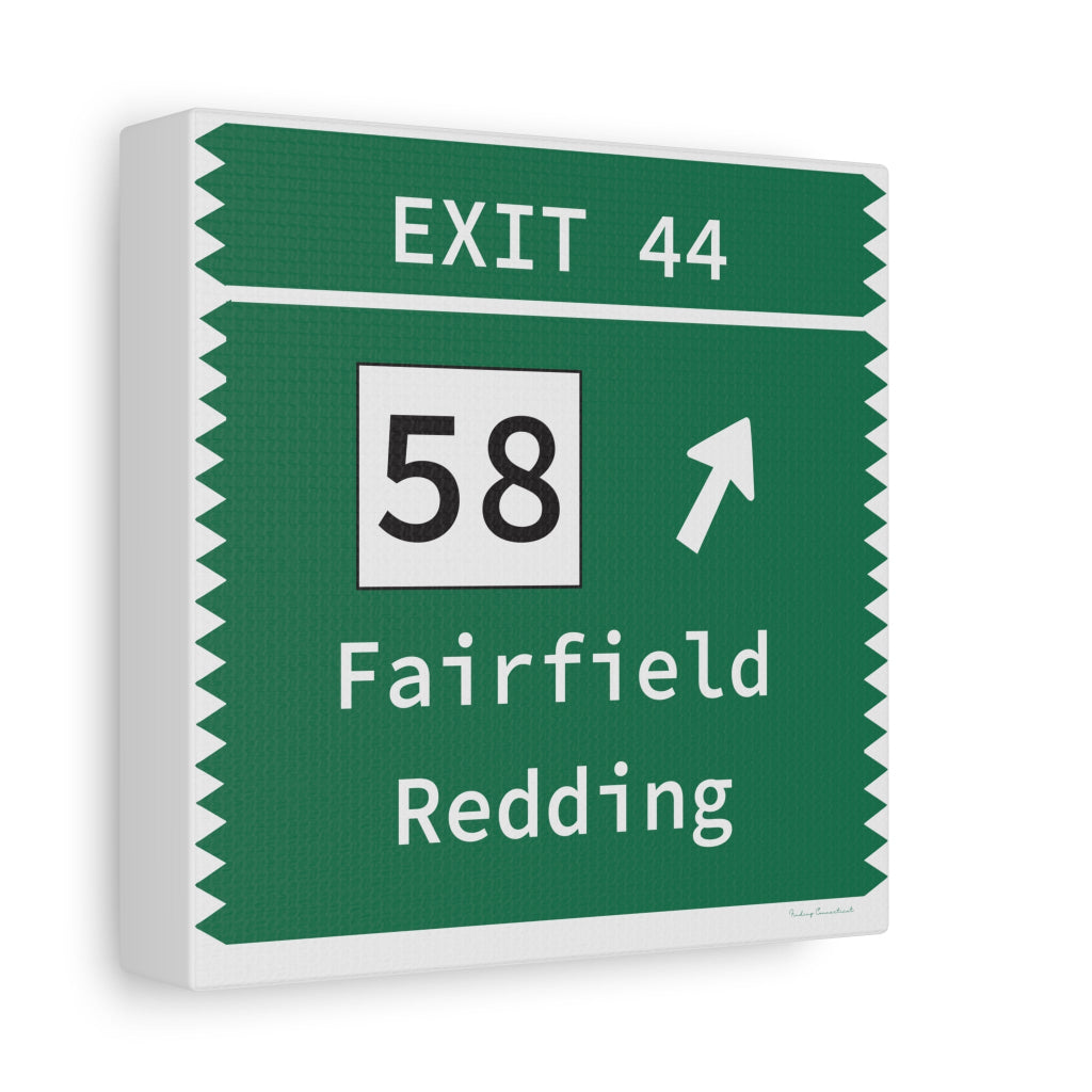 Merritt Parkway exit 44 wall decor - Merritt Parkway and Fairfield Connecticut gifts and merch by Finding Connecticut 
