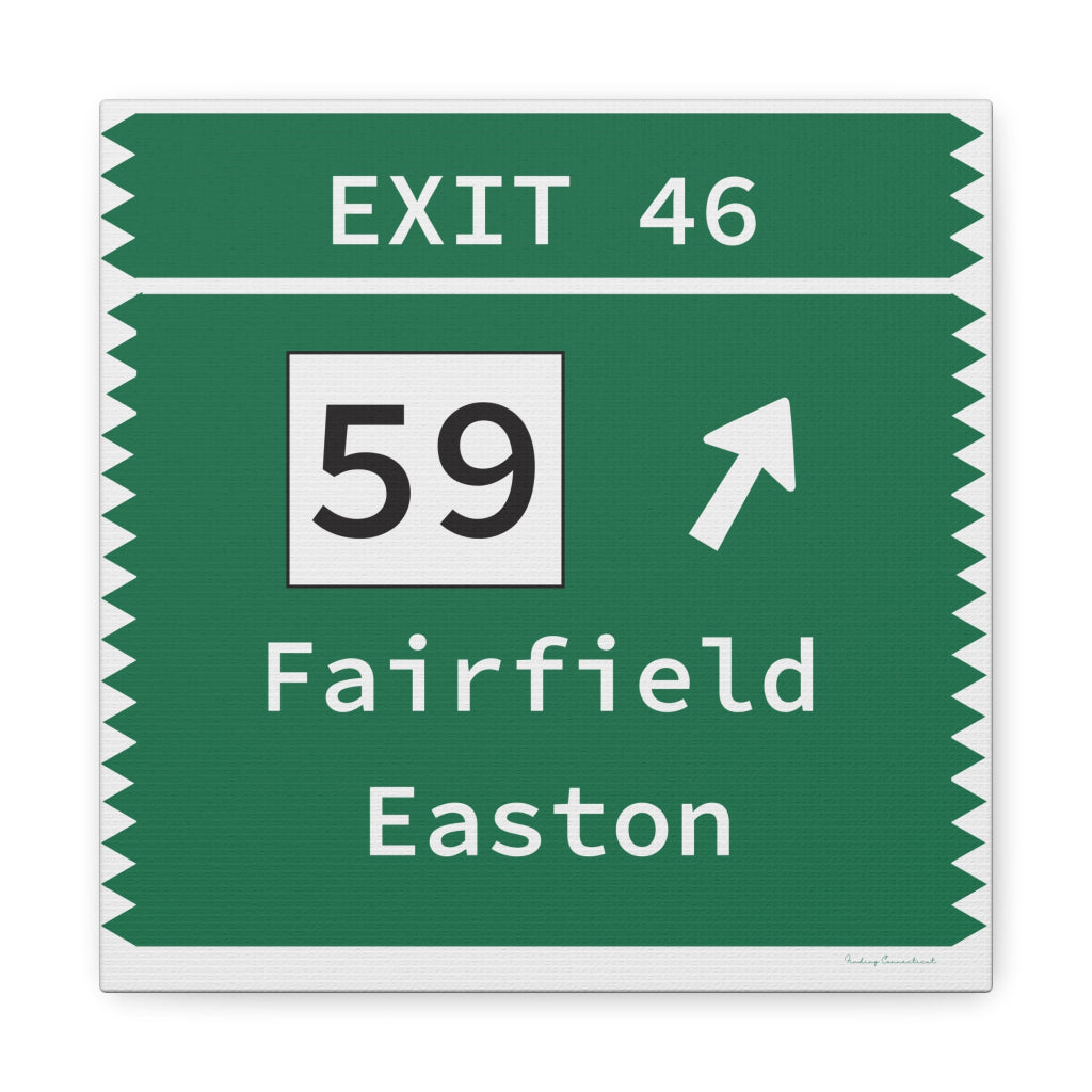 Merritt Parkway exit 46 Fairfield and Easton exit  - Merritt Parkway and fairfield connectict gifts and merch by Finding Connecticut 