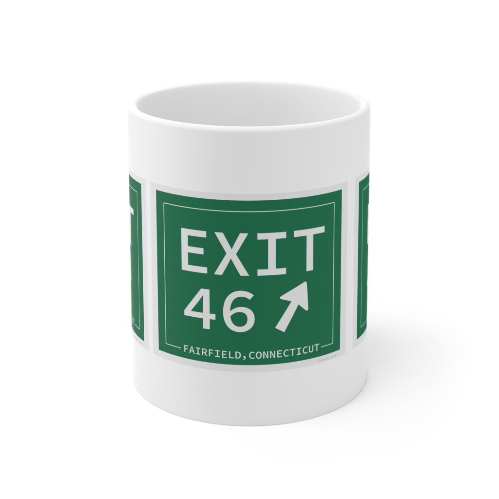 Merritt Parkway Exit 46 mug - Fairfield Connecticut gifts and merch by Finding Connecticut 