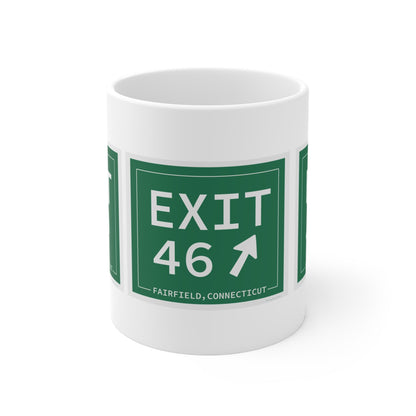 Merritt Parkway Exit 46 mug - Fairfield Connecticut gifts and merch by Finding Connecticut 