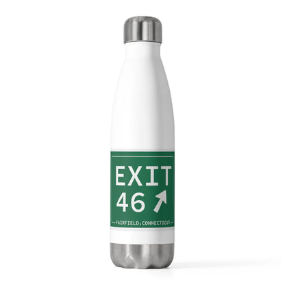 Merritt Parkway exit 46 water bottle - Fairfield Connecticut gifts and merch by Finding Connecticut 