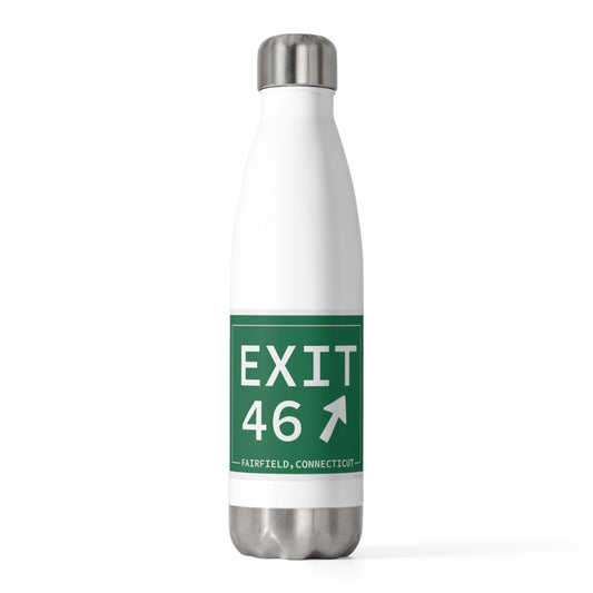 Merritt Parkway exit 46 water bottle - Fairfield Connecticut gifts and merch by Finding Connecticut 