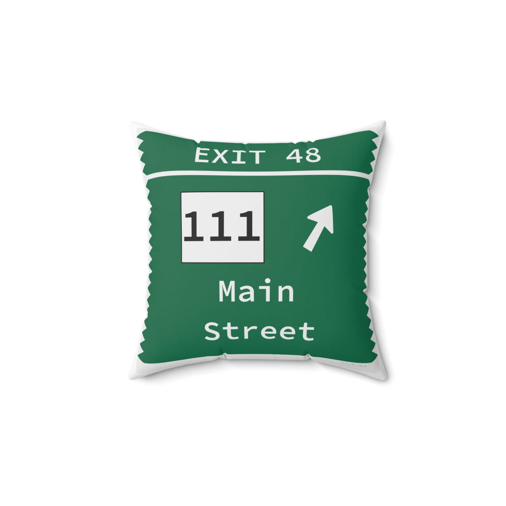 Merritt Parkway exit 48 decor pillow - merritt parkway and trumbull connecticut gifts and merch by Finding  Connecticut 