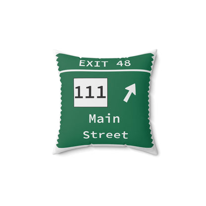 Merritt Parkway exit 48 decor pillow - merritt parkway and trumbull connecticut gifts and merch by Finding  Connecticut 