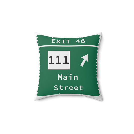 Merritt Parkway exit 48 decor pillow - merritt parkway and trumbull connecticut gifts and merch by Finding  Connecticut 