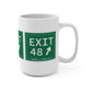 Merritt Parkway exit 48 mug - merritt parkway and trumbull connecticut gifts and merch by Finding Connecticut 