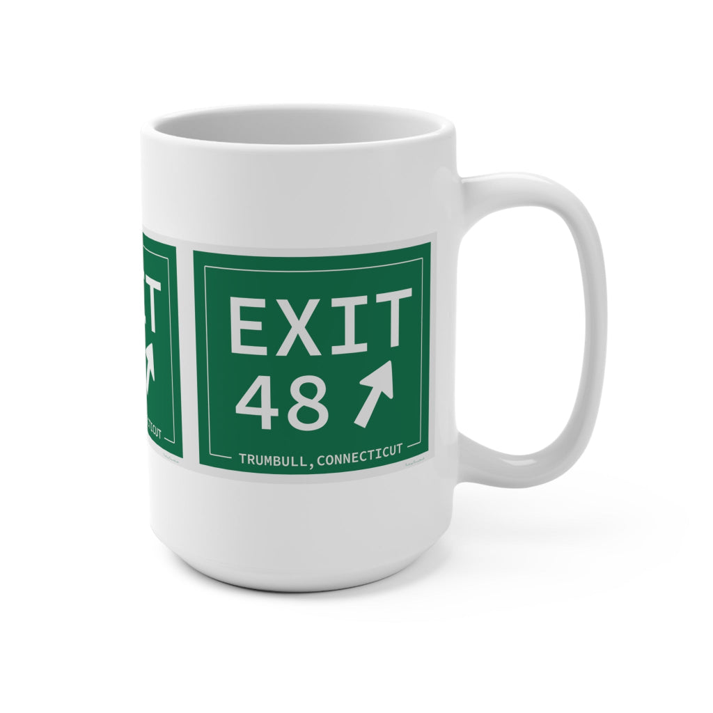 Merritt Parkway exit 48 mug - merritt parkway and trumbull connecticut gifts and merch by Finding Connecticut 