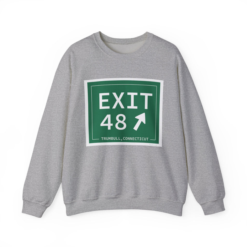 Merritt Parkway exit 48 sweatshirt - Merritt parkway and trumbull Connecticut gifts and merch by Finding Connecticut 