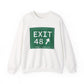 Merritt Parkway exit 48 sweatshirt - Merritt parkway and trumbull Connecticut gifts and merch by Finding Connecticut 