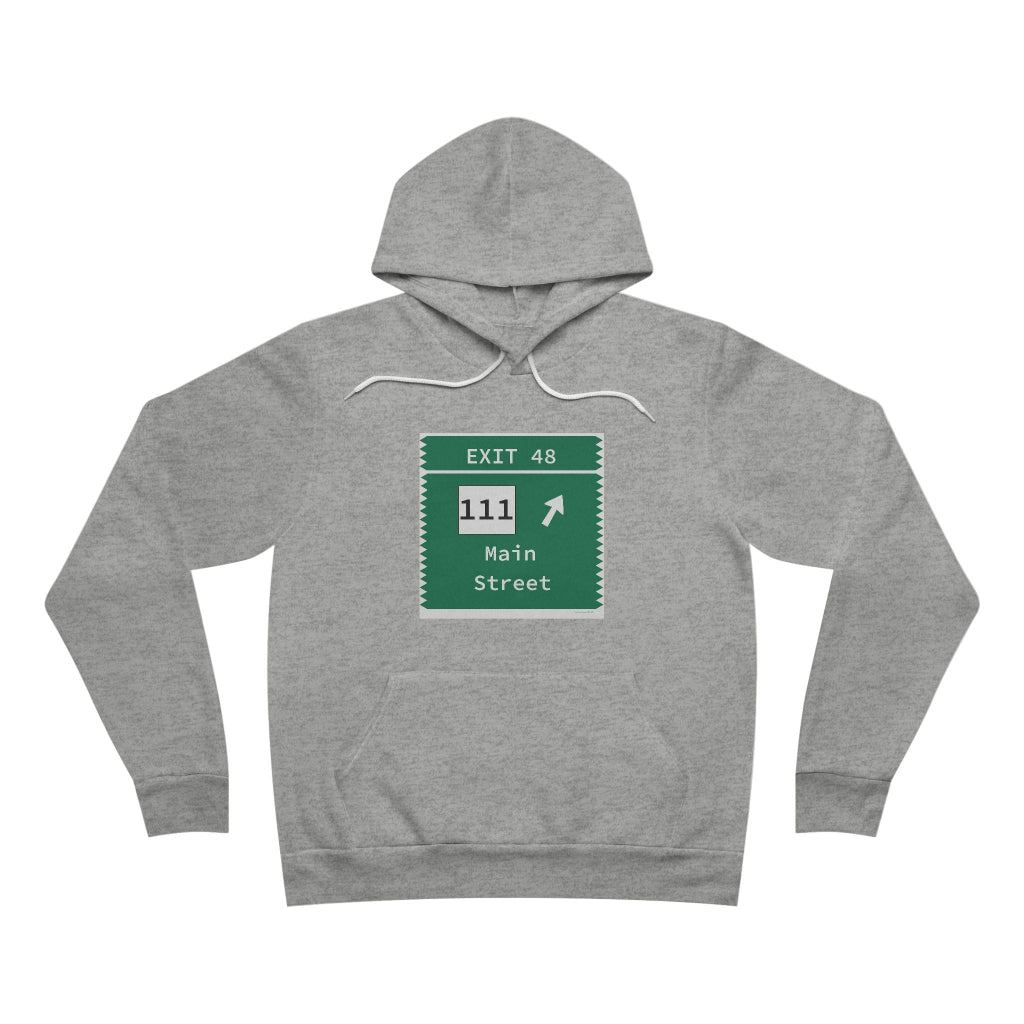 Merritt Parkway exit 48 unisex hoodie sweatshirt - Trumbull Connecticut gifts and merch by Finding Connecticut 