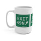 Merritt Parkway exit 49N mug - Merritt parkway and trumbull connecticut gifts and merch by Finding Connecticut 