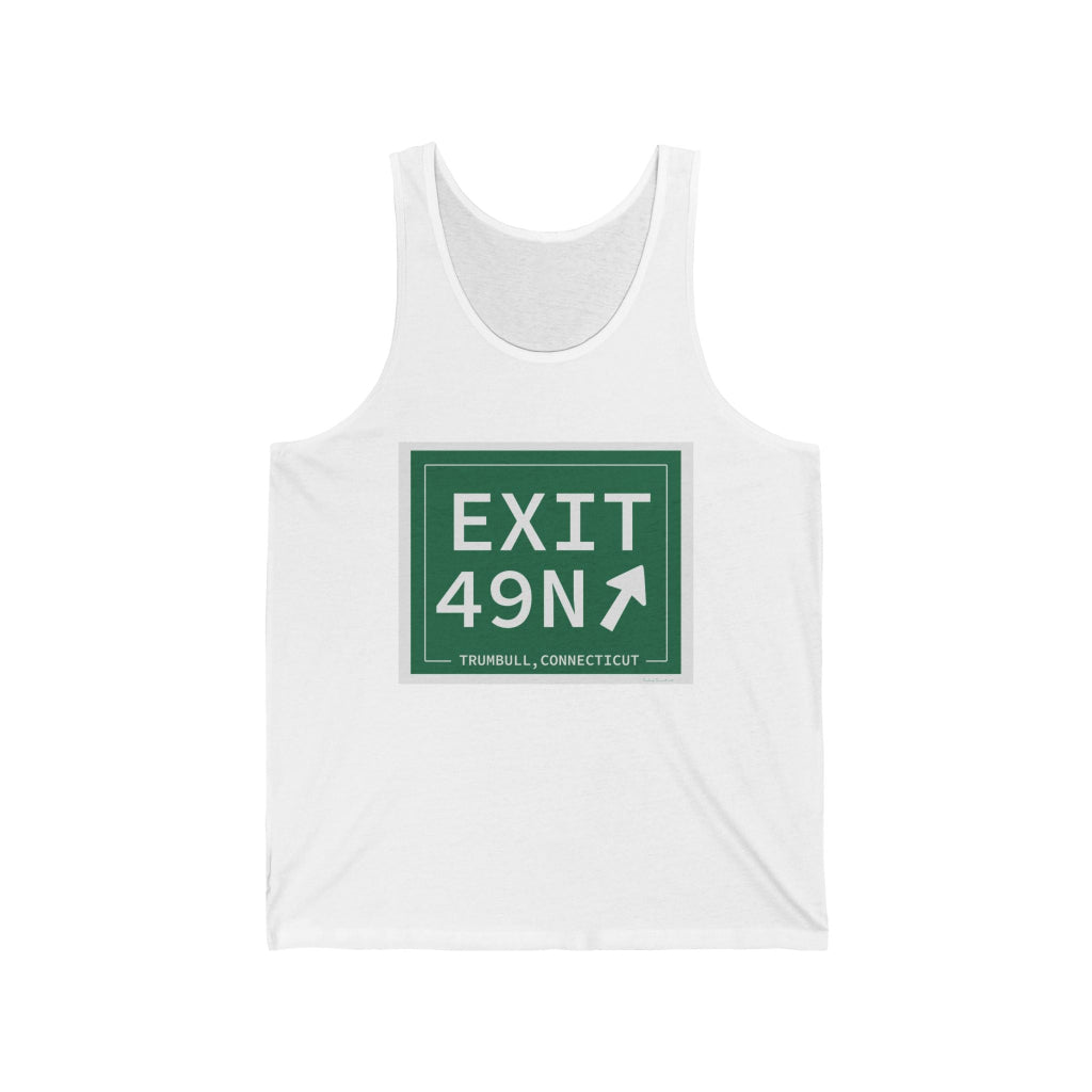 Merritt Parkway exit 49N tank top shirt -merritt parkway and trumbull connecticut gifts and merch by FInding Connecticut 