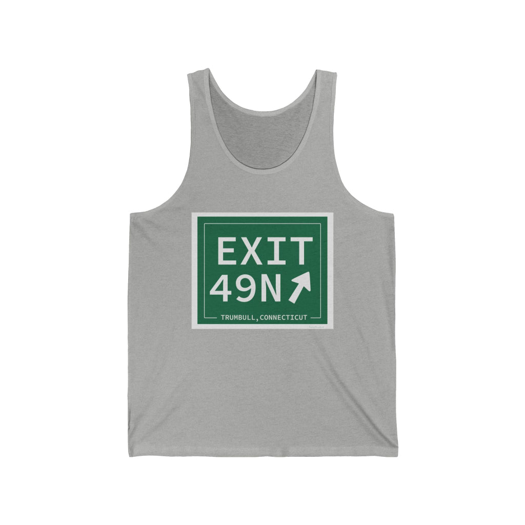 Merritt Parkway exit 49N tank top shirt -merritt parkway and trumbull connecticut gifts and merch by FInding Connecticut 
