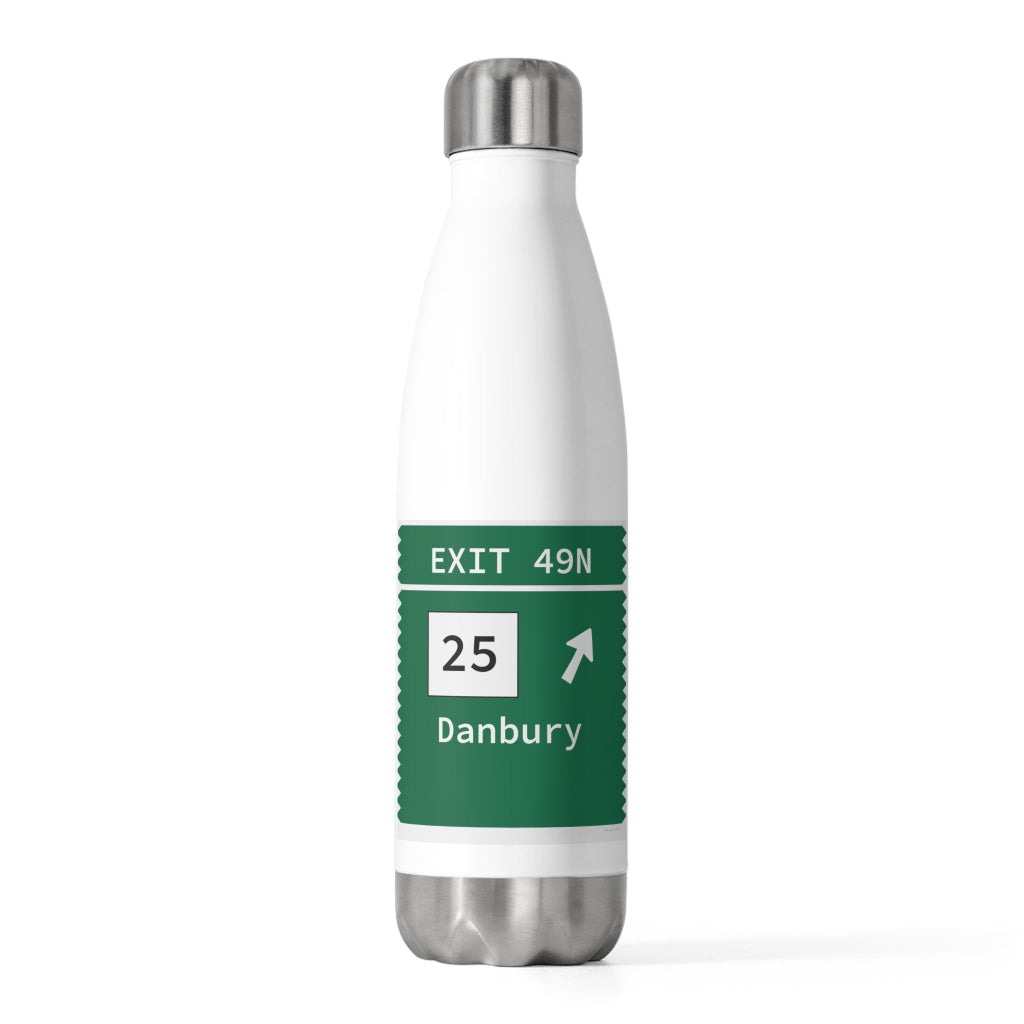 Merritt Parkway exit 49N water bottle - Merritt Parkway and trumbull conneticut gifts and merch by Finding Connecticut 
