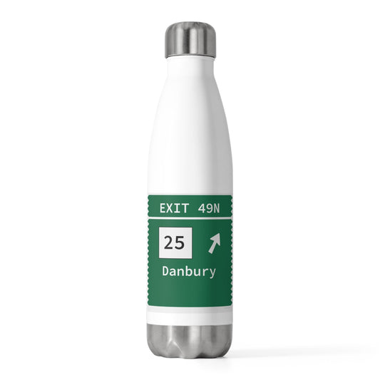 Merritt Parkway exit 49N water bottle - Merritt Parkway and trumbull conneticut gifts and merch by Finding Connecticut 