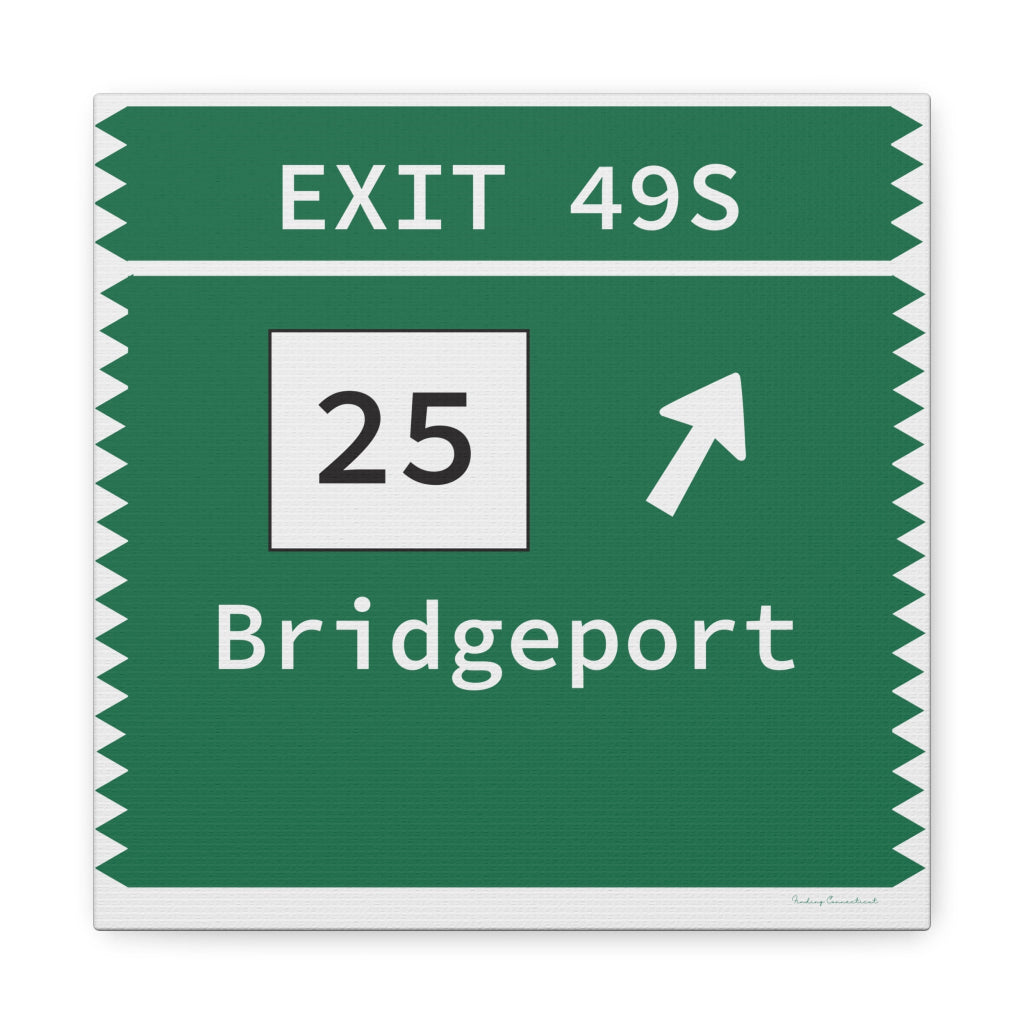 Merritt Parkway exit 49S art decor - Merritt Parkway and trumbull connecticut gifts and merch by Finding Connecticut 