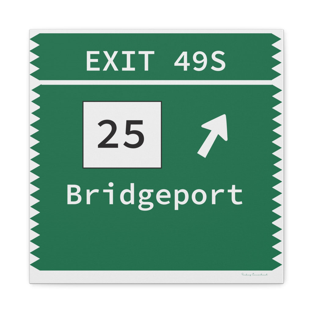 Merritt Parkway exit 49S art decor - Merritt Parkway and trumbull connecticut gifts and merch by Finding Connecticut 