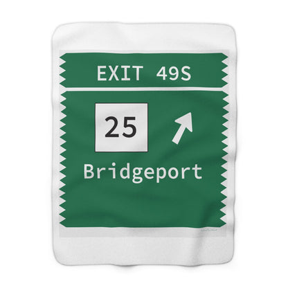 Merritt Parkway exit 49s blanket - merritt parkway and trumbull connecticut gifts and merch by finding connecticut 