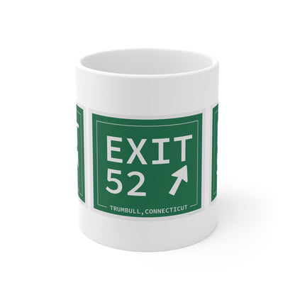 Merritt Parkway exit 52 mug - trumbull connecticut gifts and merch by Finding connecticut 