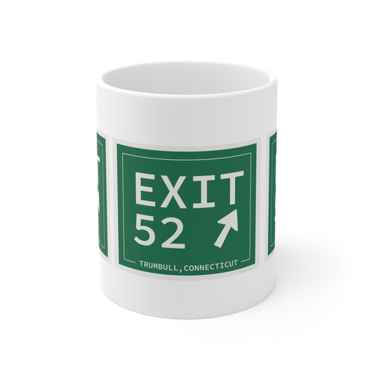 Merritt Parkway exit 52 mug - trumbull connecticut gifts and merch by Finding connecticut 