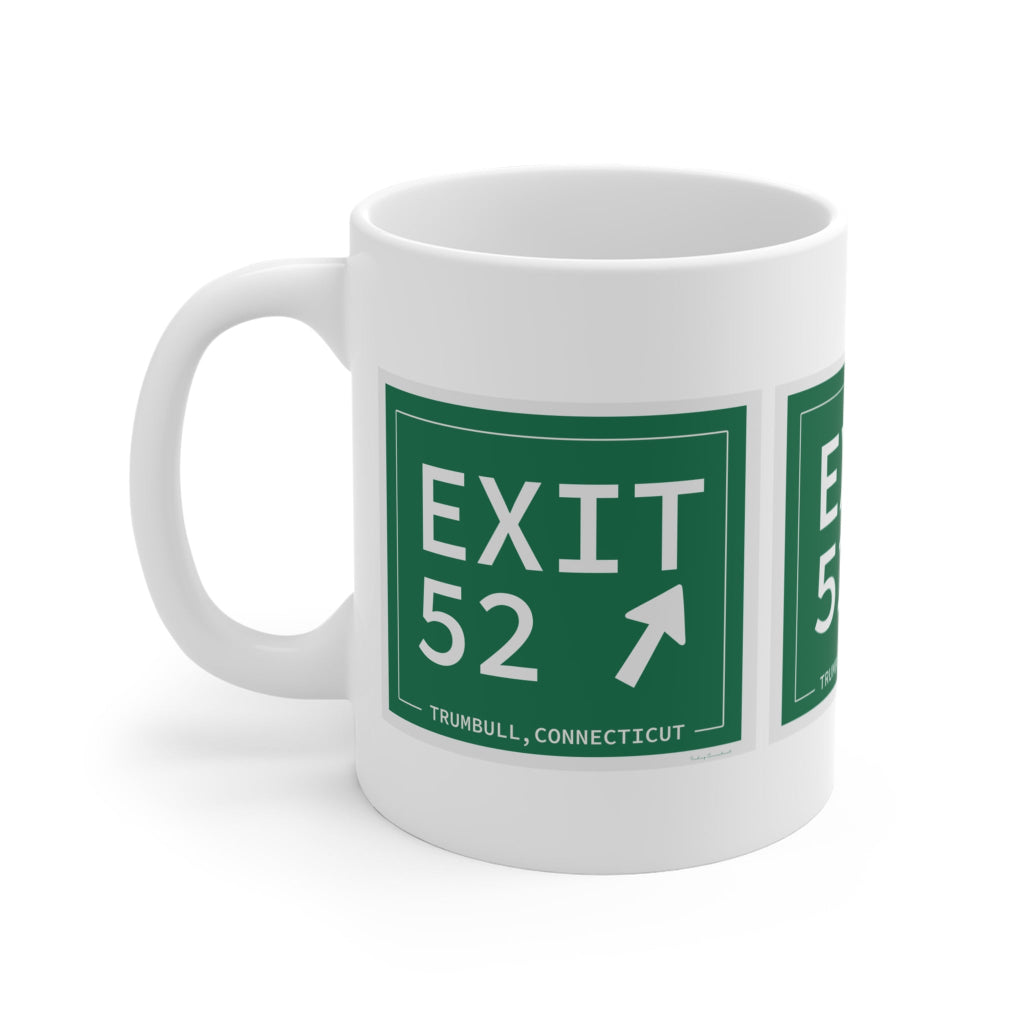 Merritt Parkway exit 52 mug - trumbull connecticut gifts and merch by finding Connecticut 